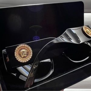 Versace VE4376B GB1 87 Black Grey Lens Women's Sunglasses 54mm